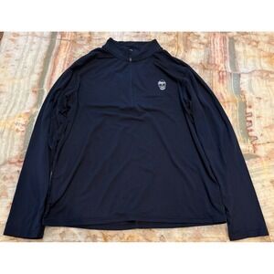 Gymreapers Mens Pullover Top Navy Quarter-Zip Performance Hiking Size XL